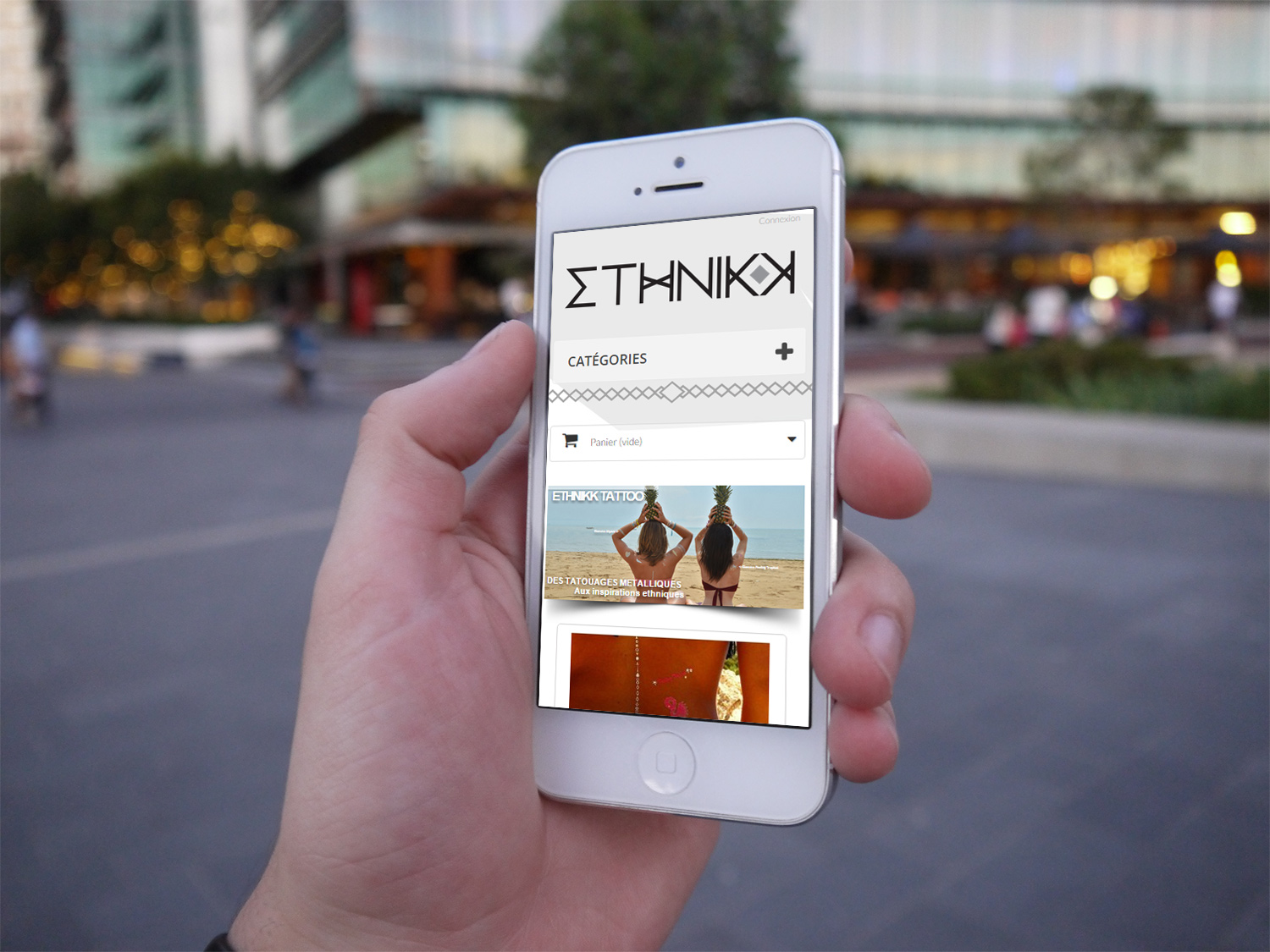 Home page ethnikk tattoo sur mobile (responsive)